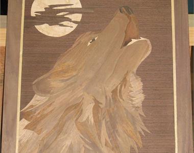 МИ5 Картина Волк маркетри по дереву